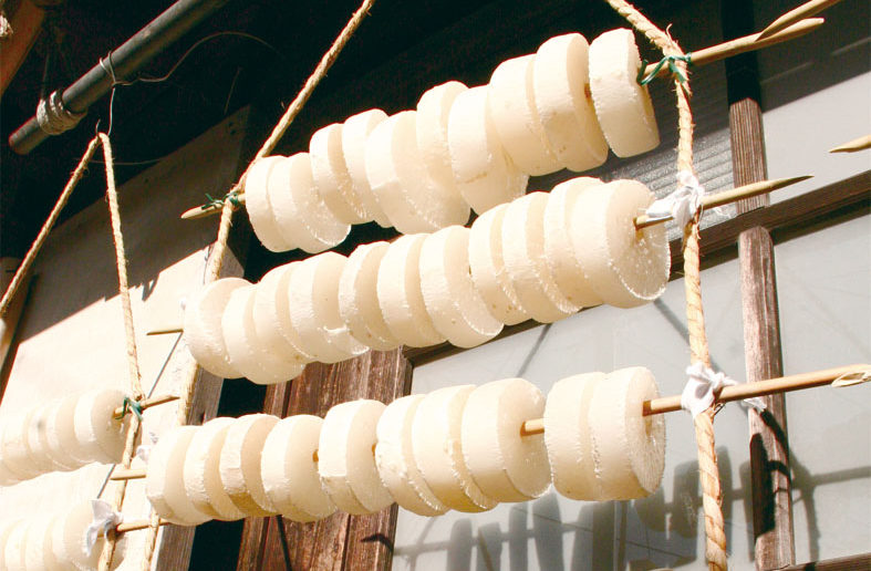 寒ざらし大根風景